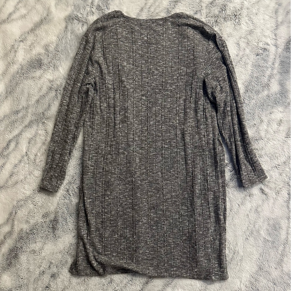 Nine West Open Front Rib Knit Long Cardigan Duster - Picture 5 of 8